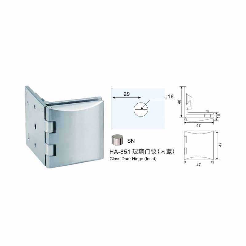 HA 851 Glass Door Hinge  - Hutlon 