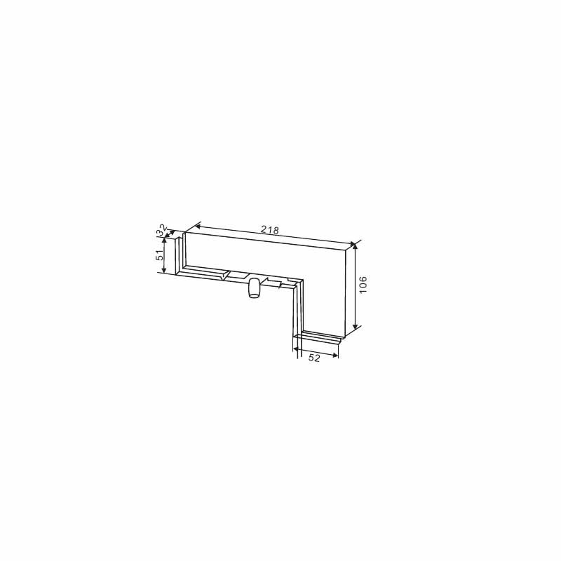 HC 3140D Glass Door Clip  - Hutlon 