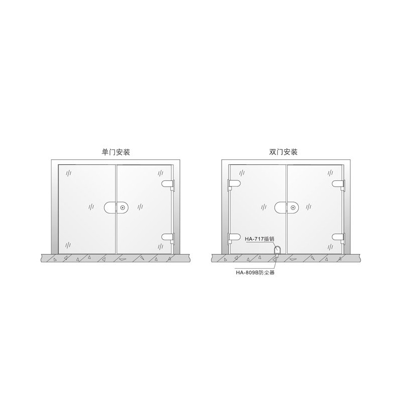 HD 60206 Glass Door Lock  - Hutlon 