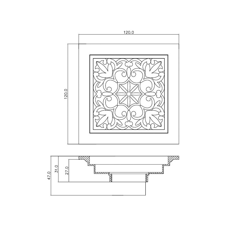 HF 2508 Floor Drain  - Hutlon 