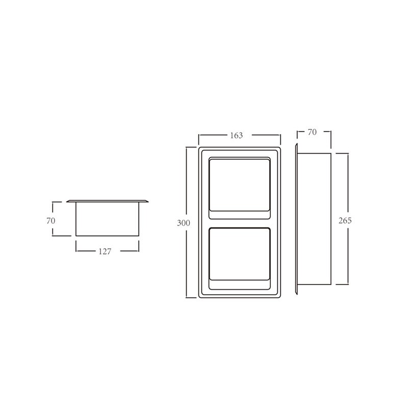 HF 2855 Double Roll Tissue Box  - Hutlon 