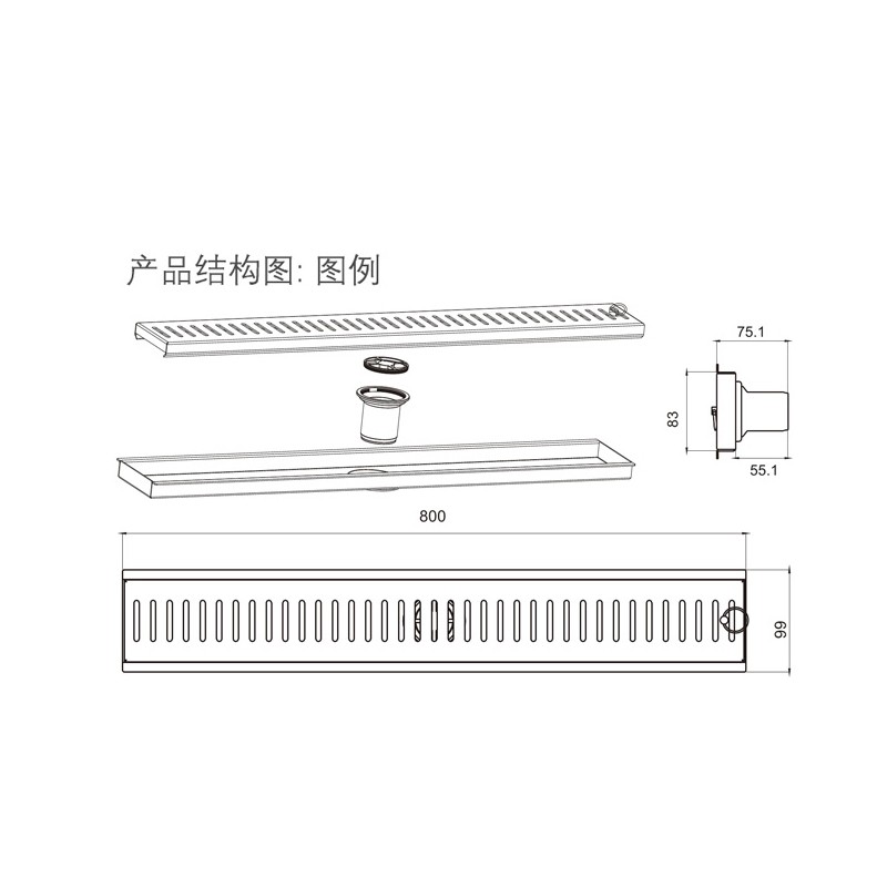HF 2893 Floor Drain  - Hutlon 