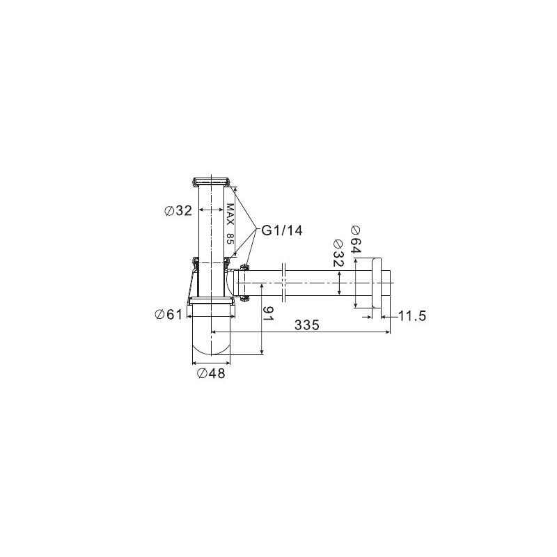 HF 95713 Washbasin Drainer  - Hutlon 