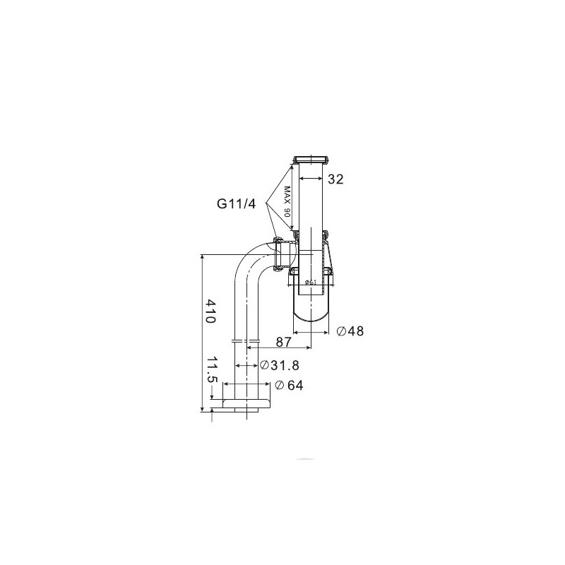 HF 95714 Washbasin Drainer  - Hutlon 
