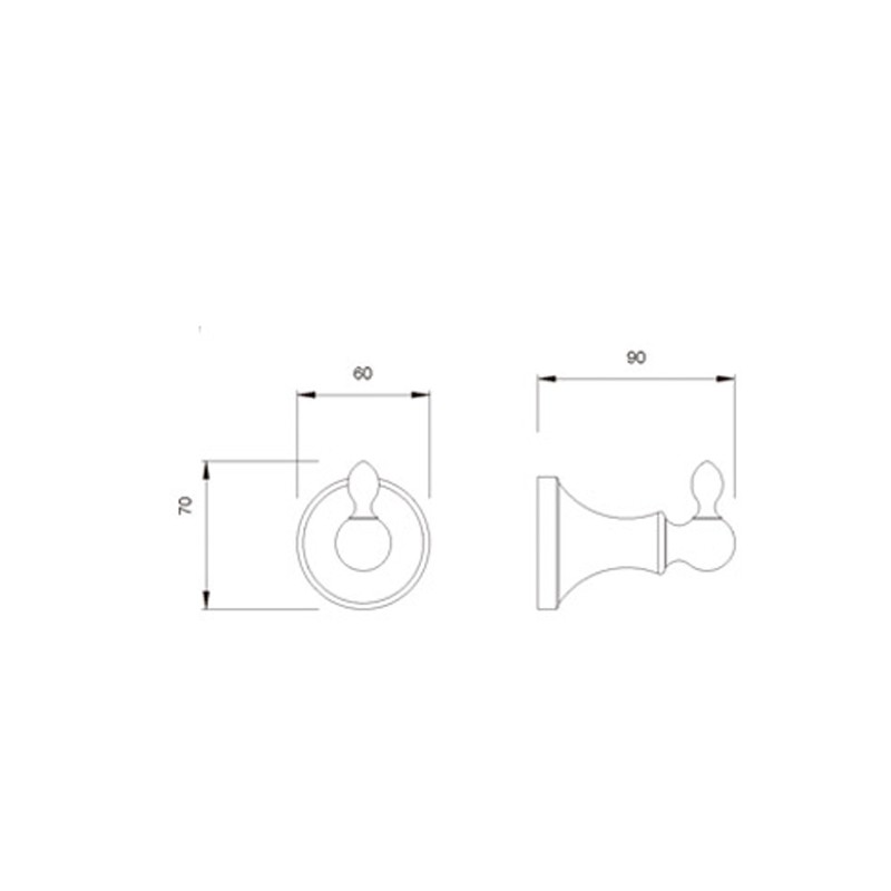 HKB 21911 Clothes Hook  - Hutlon 