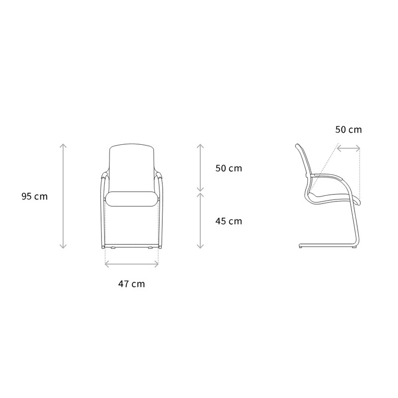 Alumedic 50 Visitors Chair  - Wagner 