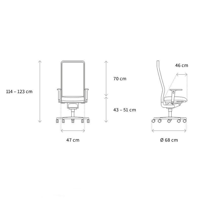 W 1 High Executive Chair  - Wagner 