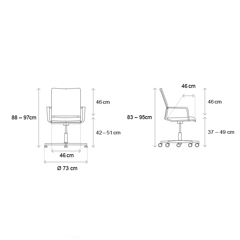 W70 3d Visitors Chair  - Wagner 