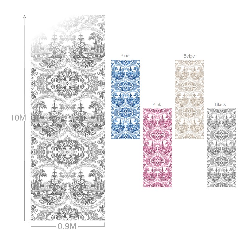 Delft Baroque Wallpaper Blue  - Mineheart 