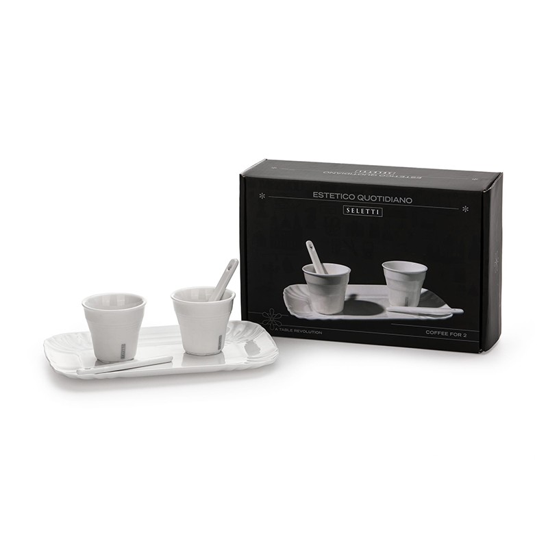 Estetico Quotidiano Coffee Set 2 Cups & Tray  - Seletti 