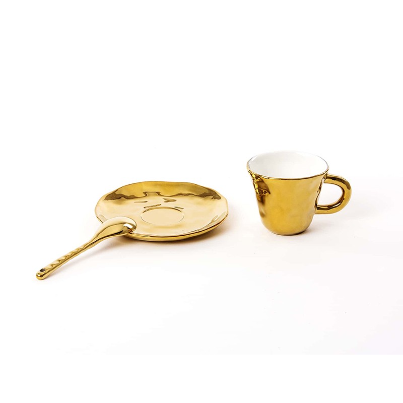 Fingers Porcelain Gold Coffee Cup Seletti