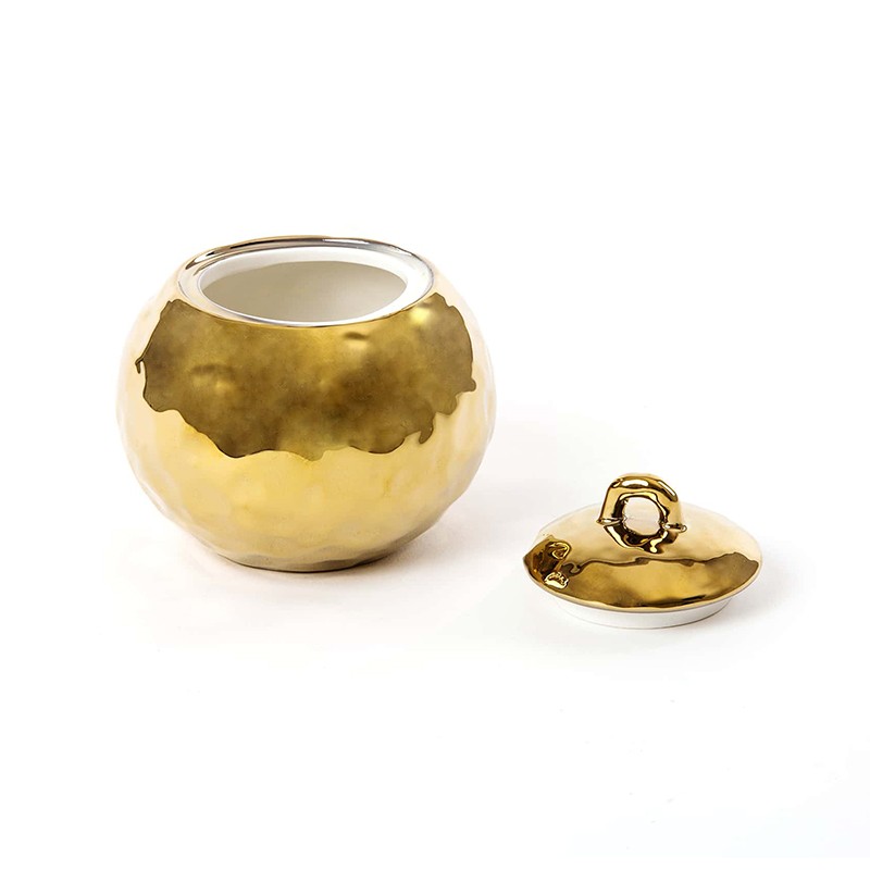 Fingers Porcelain Gold Sugar Pot Seletti