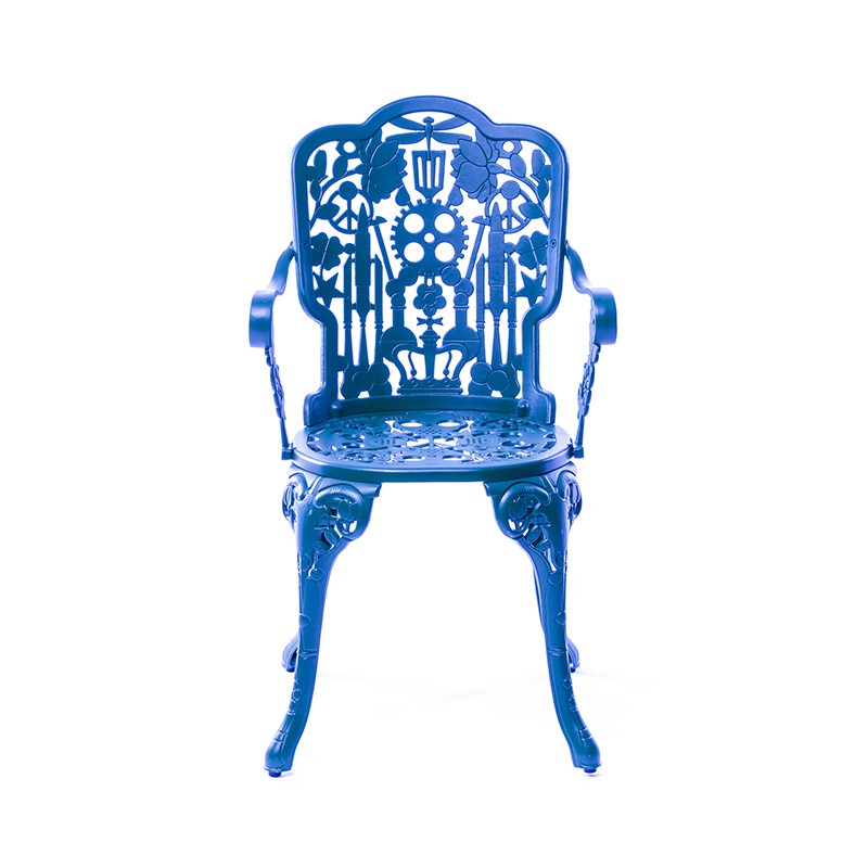 Industry Collection Aluminium Armchair Sky Blue Seletti