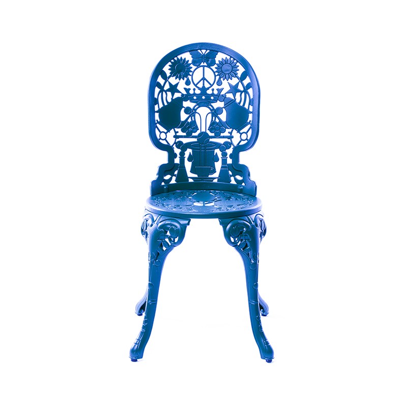 Industry Collection Aluminium Chair Sky Blue Seletti