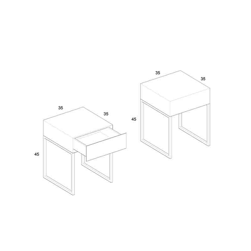 Spring Bedside Table  - Arkof 