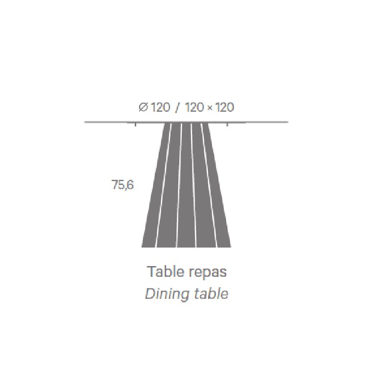 Ankara Dining Table L  - Matiere Grise 