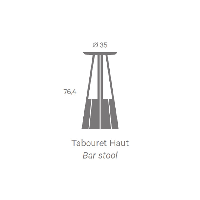 Ankara High Bar Stool  - Matiere Grise 