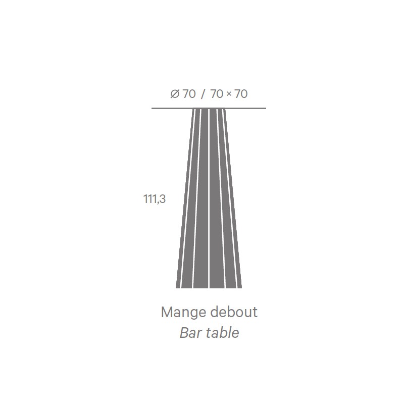 Ankara High Bar Table  - Matiere Grise 