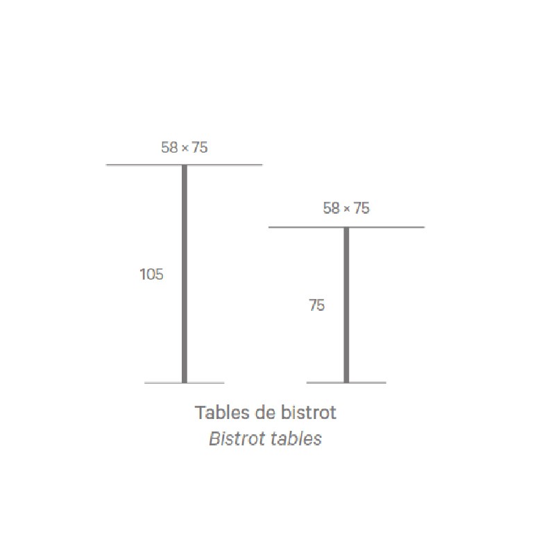 Bistrot Galet Table  - Matiere Grise 