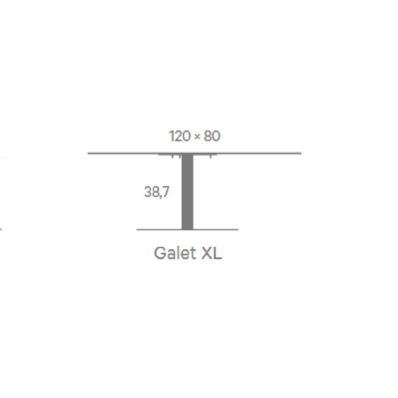 XL Galet Coffee Table  - Matiere Grise 