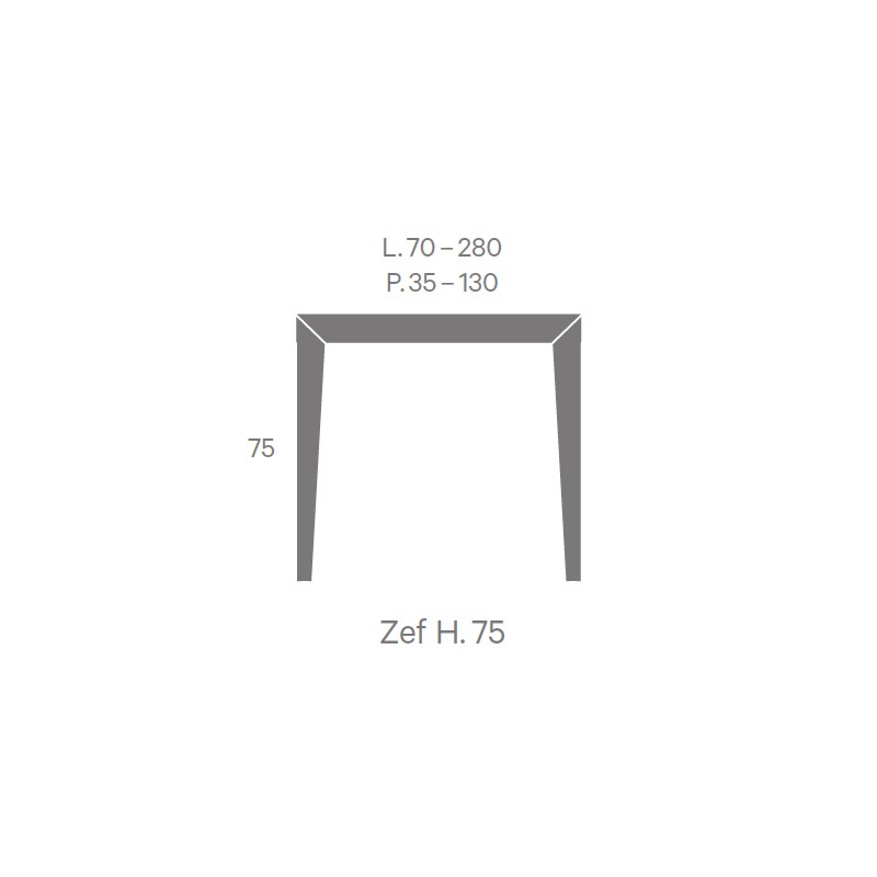 Zef Square Table  - Matiere Grise 