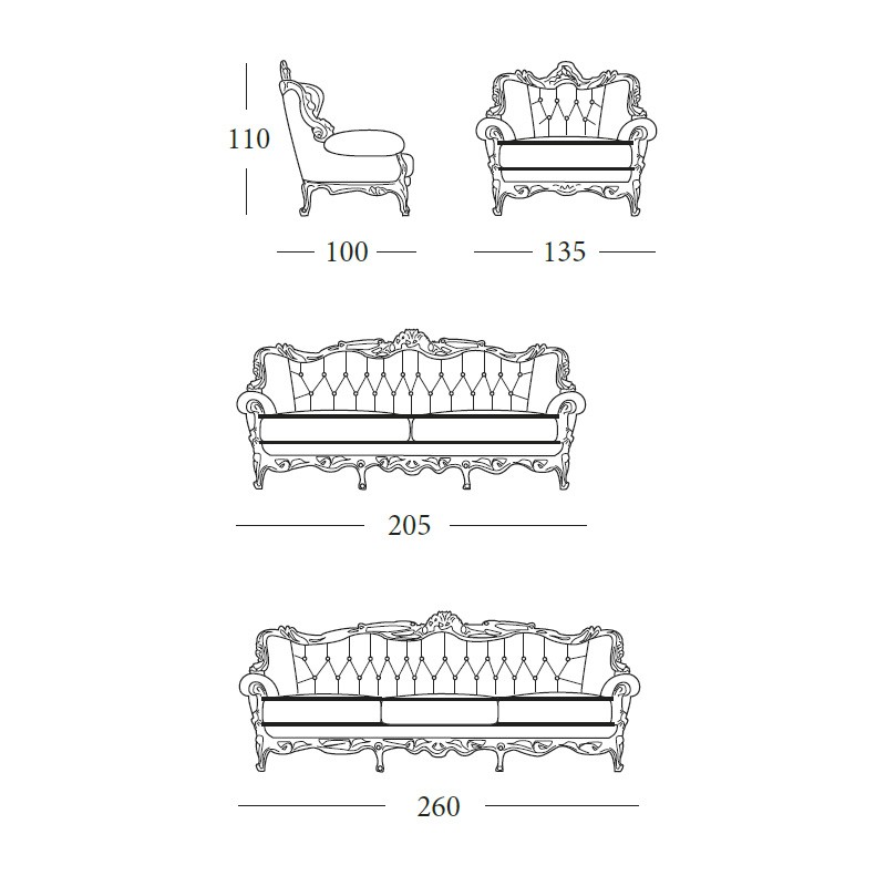Reale Collection Liberty Sofa  - Egidio Lunardelli 