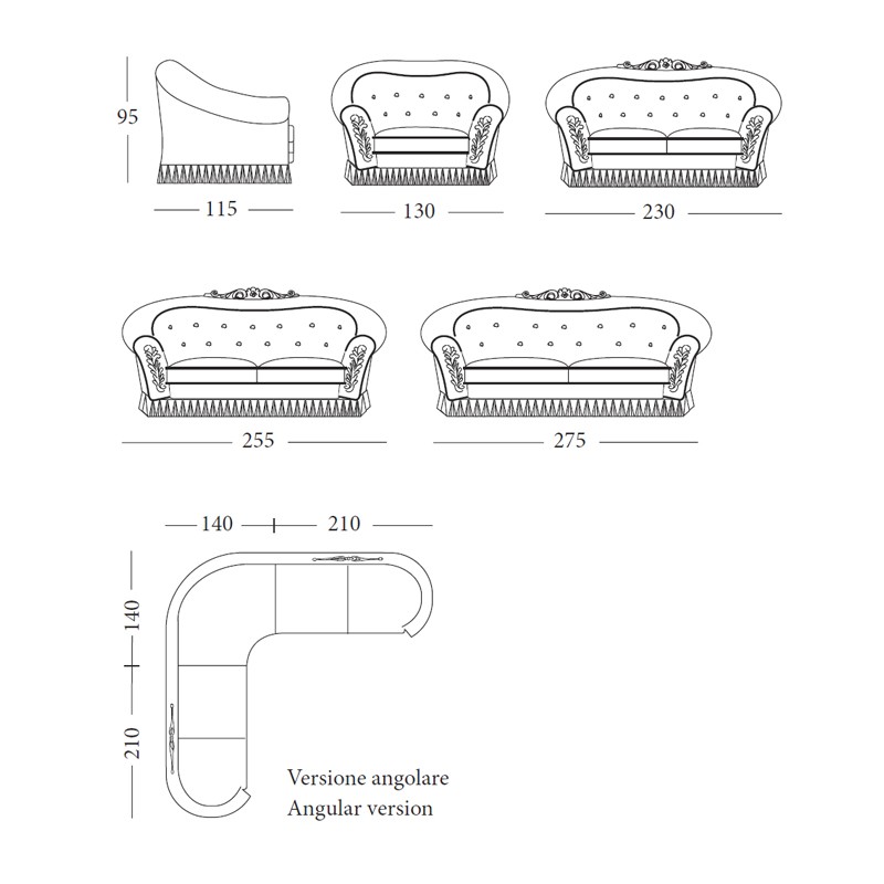 Villa Melzi Sofa  - Egidio Lunardelli 