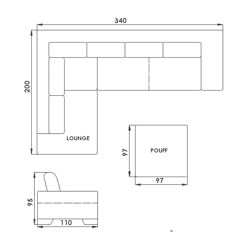 Natural Corner Sofa  - Seyran 