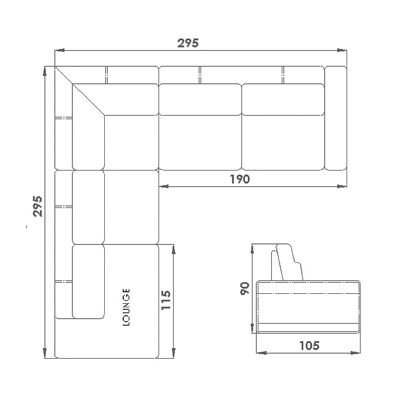 Piano Corner sofa  - Seyran 