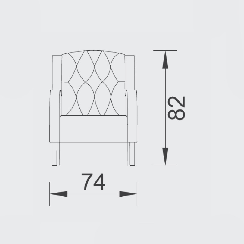 Bond Quilted Armchair  - Saloni 
