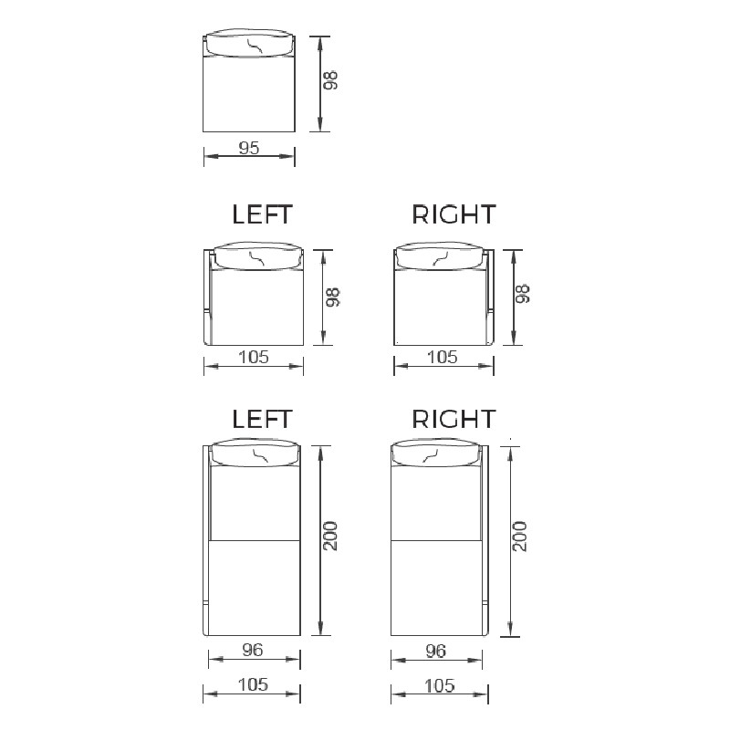 Cape Town Corner Seat Set  - Saloni 