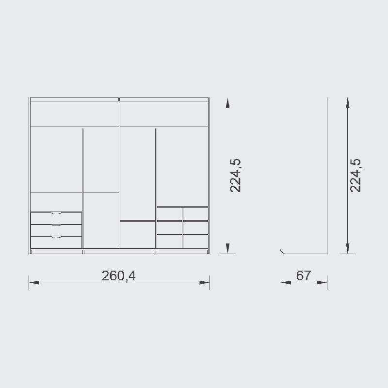 Gray Wardrobe  - Saloni 