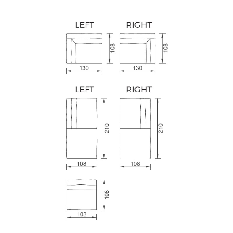 Havana Corner Seat Set  - Saloni 