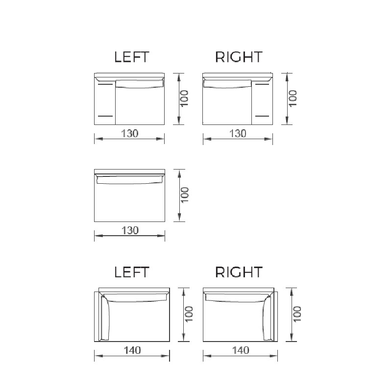 Milan Corner Seat Set  - Saloni 