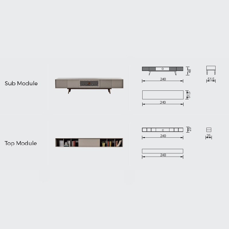 Mocha TV Unit  - Saloni 