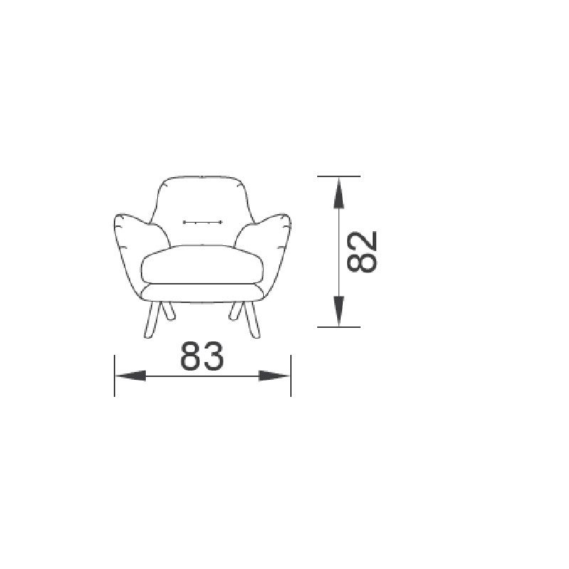 Moi Wood Armchair  - Saloni 
