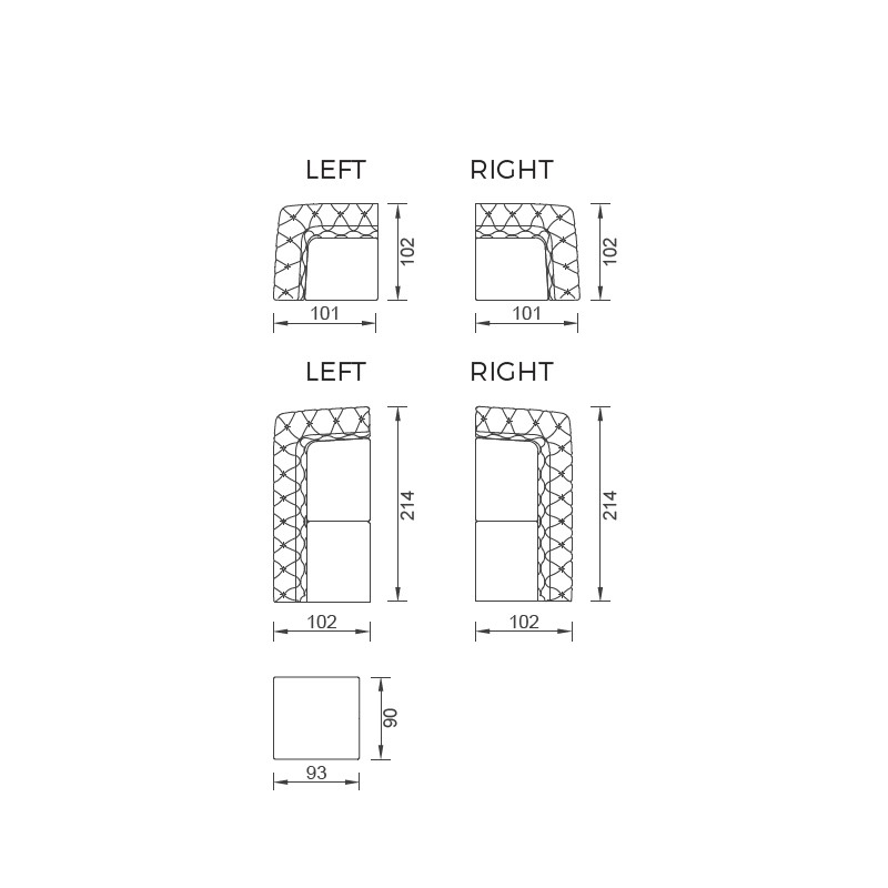 Porto Corner Seat Set  - Saloni 