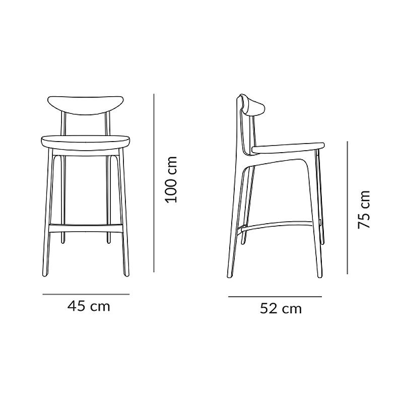 200-190 Bar Stool  - 366 Concept 