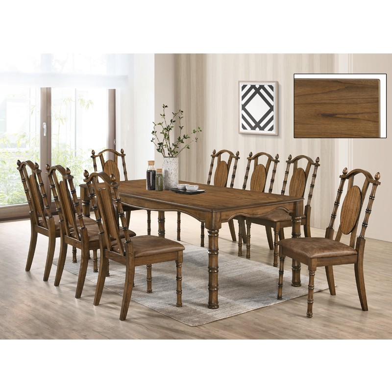 Rebeto Dining Set With Rebecca Table Golden Tech