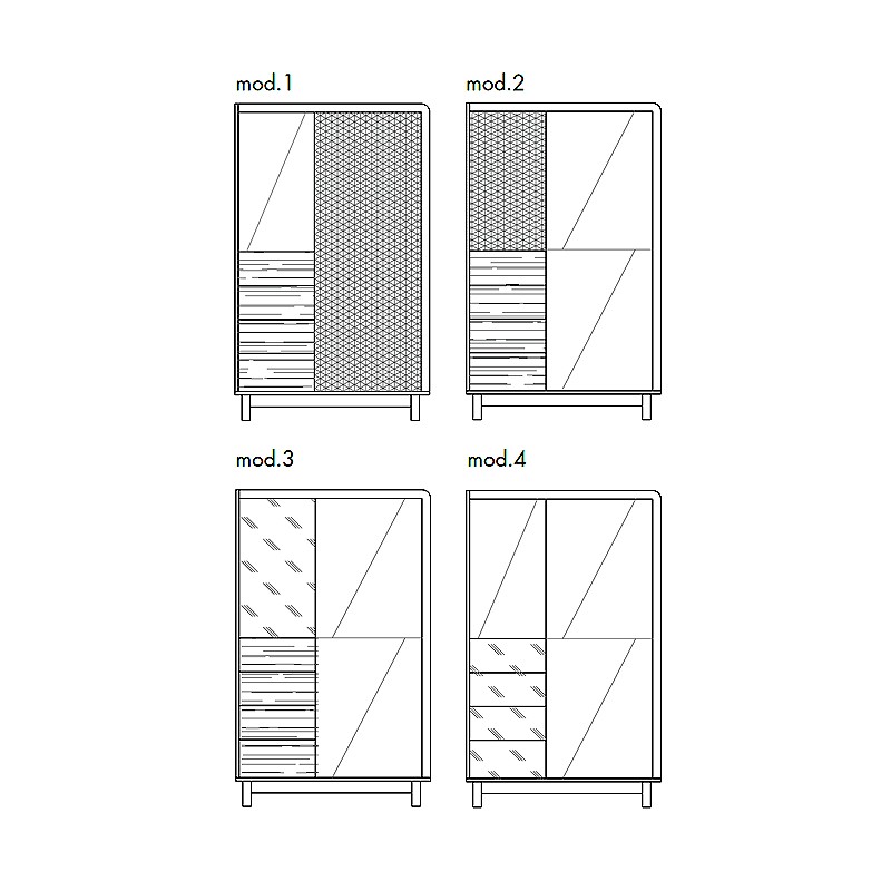 Mix Appeal Cabinet With Drawers  - Ivano Redaelli 