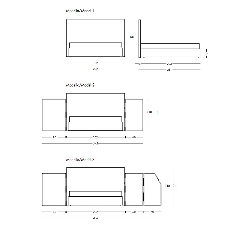 Swami Sommier Bed  - Ivano Redaelli 