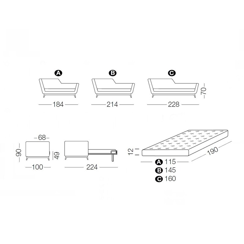 Jeremie Sofa Bed  - Milano Bedding 