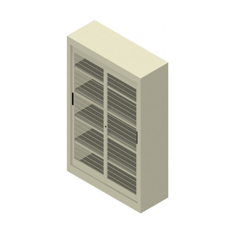 Office Filing Cabinet With Metal Mesh Doors  - Castellani 