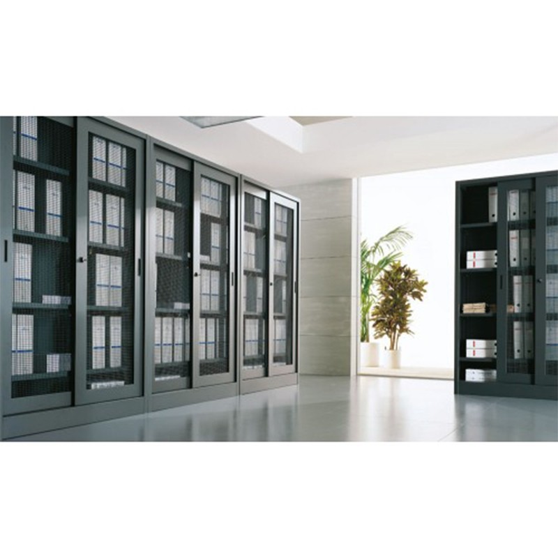 Office Filing Cabinet With Metal Mesh Doors  - Castellani 
