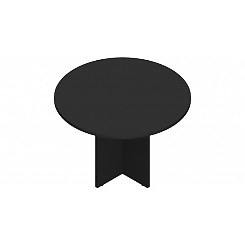 Circular Meeting Table With Paneled Leg Melamine  - Castellani 