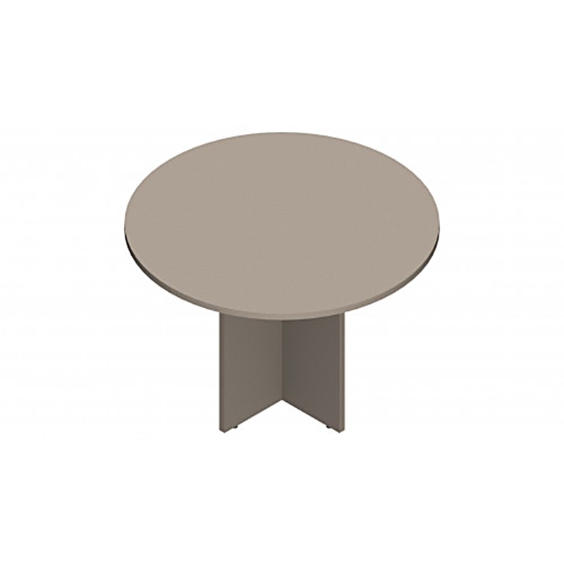Circular Meeting Table With Paneled Leg Melamine  - Castellani 