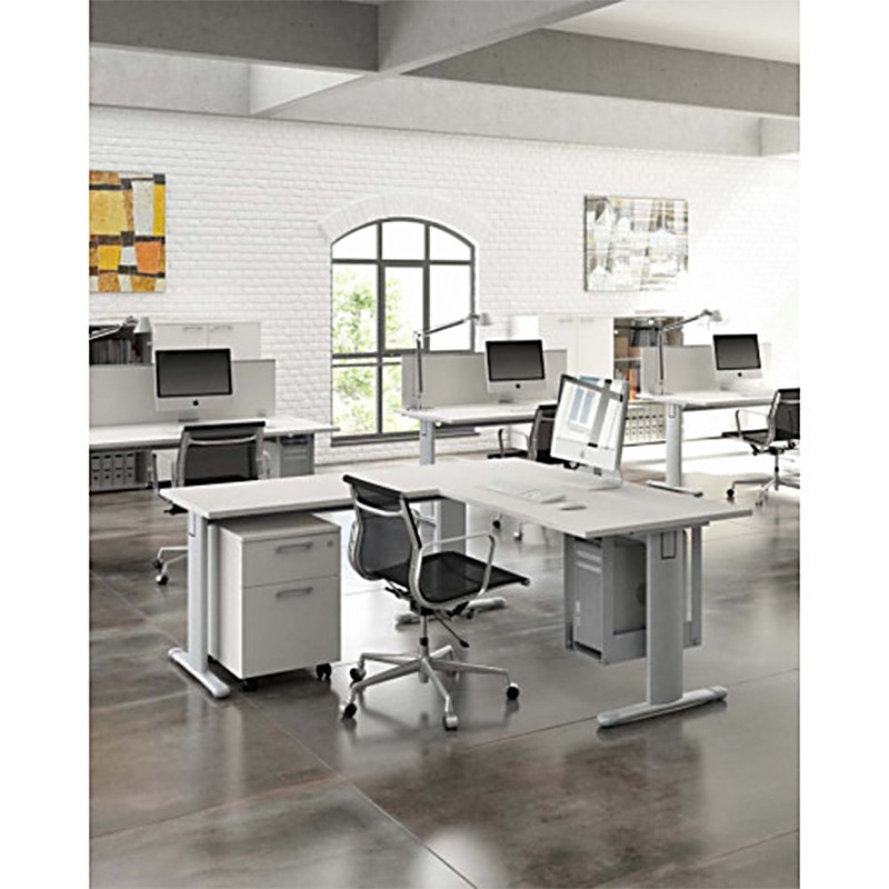 Full operational office composition with 4 workstations  - Castellani 