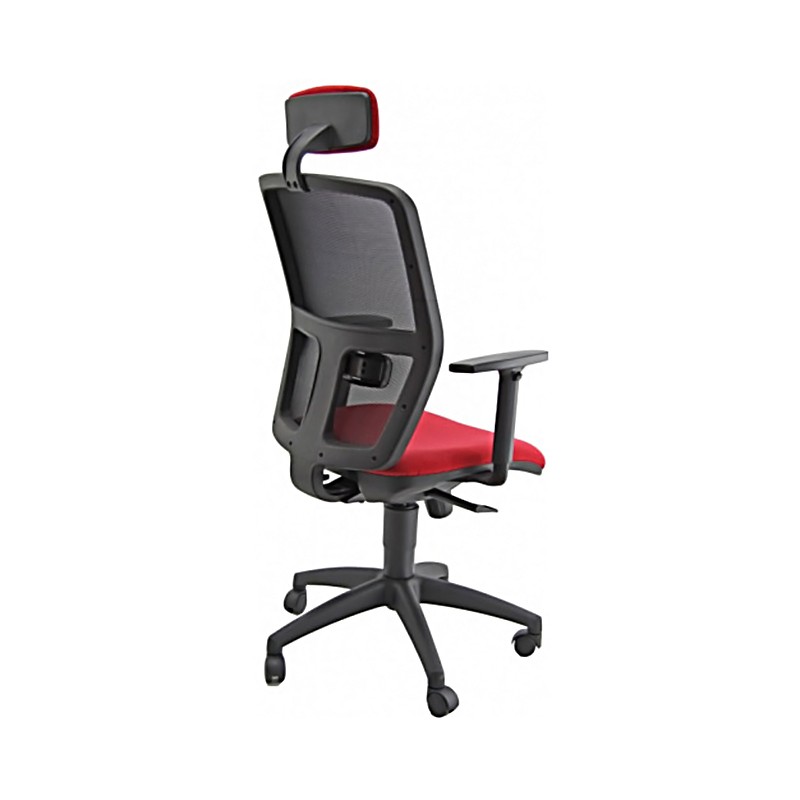Fireproof Retardant Office ArmChair With Mesh Backrest And Armrests  - Castellani 