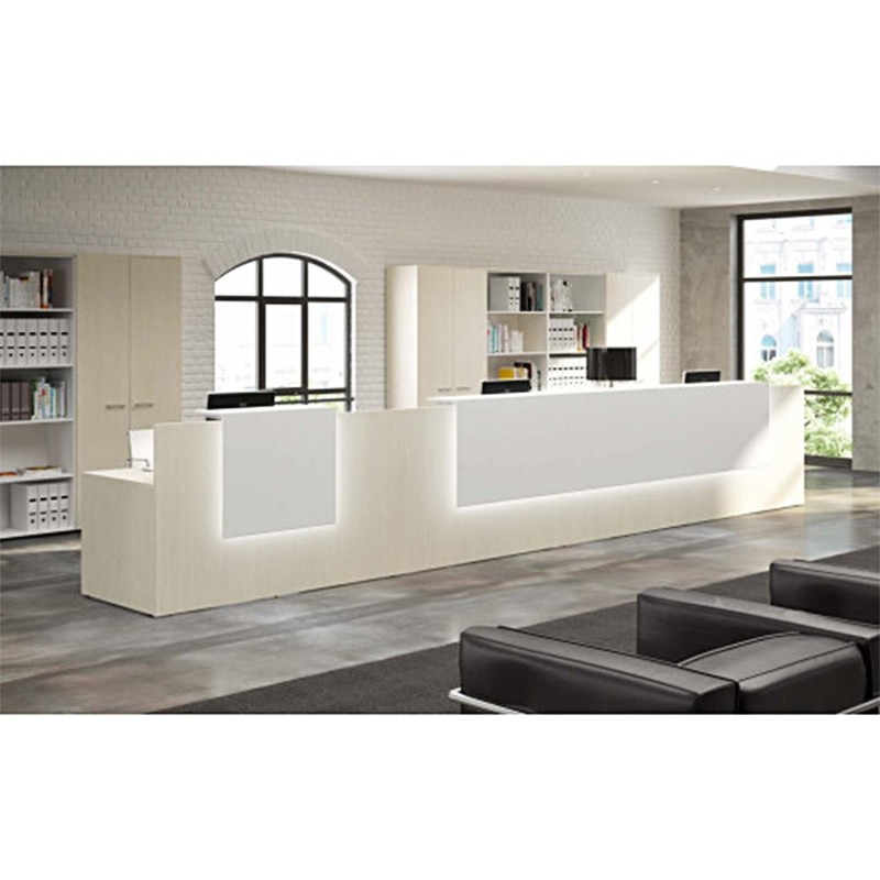 Linear Reception In Melamine Wood For Executive Office  - Castellani 