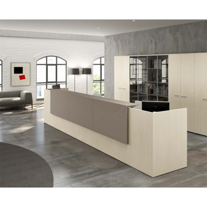Linear Reception In Melamine Wood For Executive Office  - Castellani 